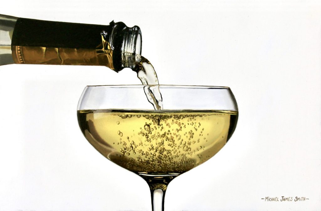 Champagne painting photo