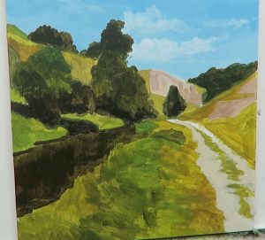 How to start an oil painting by blocking in