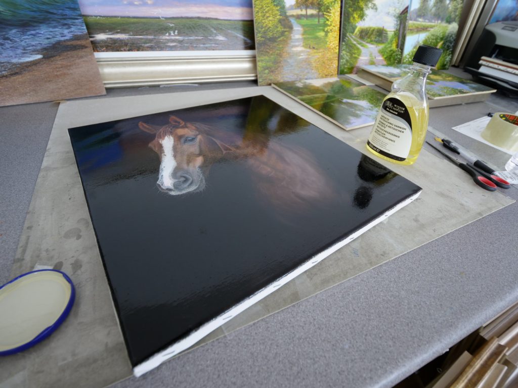 lightly varnished my latest painting